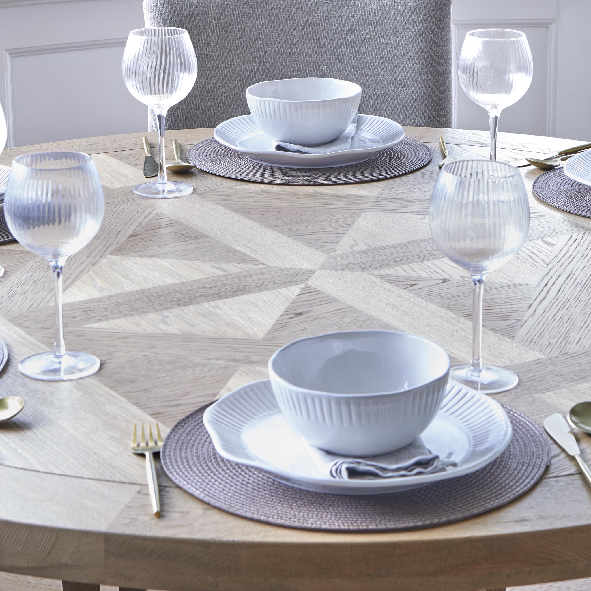 Abingdon Round Weathered Oak Dining Table - Image 6