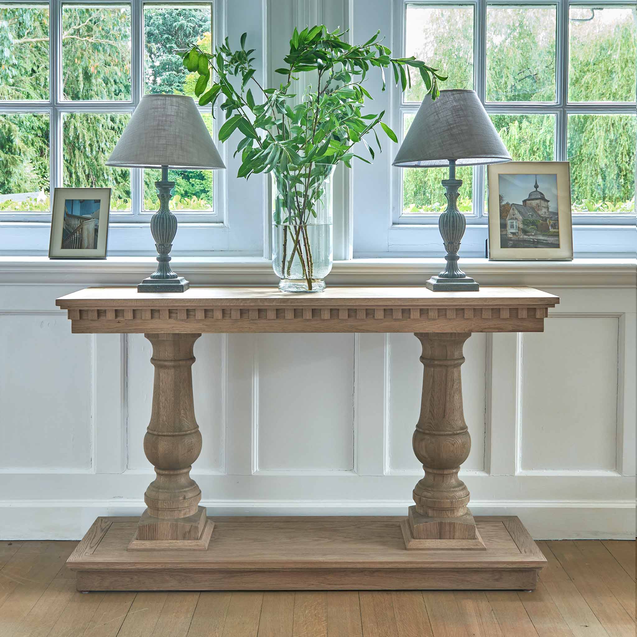 Claremont Console Table - Weathered Oak - Image 5