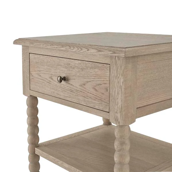 Cleveland Rectangular Side Table Large - Weathered Oak - Image 6