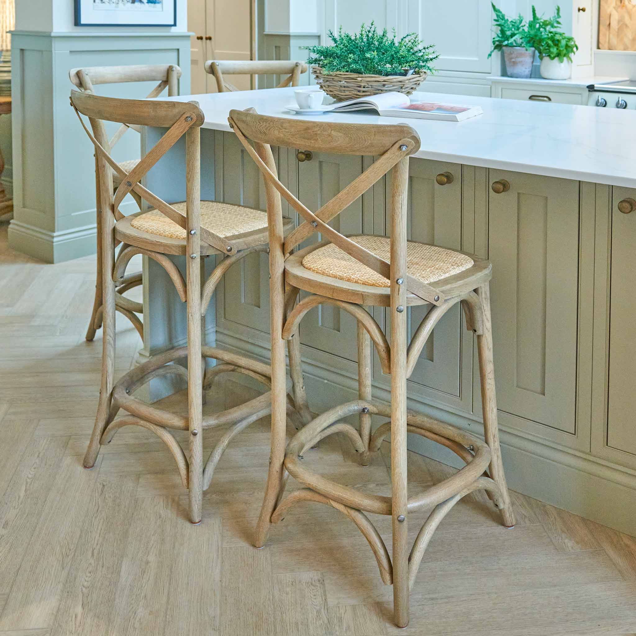 Flore Weathered Oak Bar Stool - Image 4