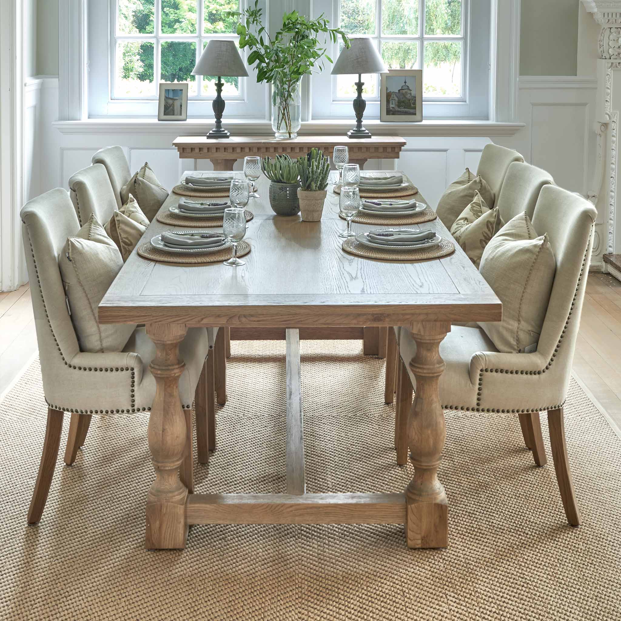 Hamilton Dining Chair - Oatmeal Linen - Image 4