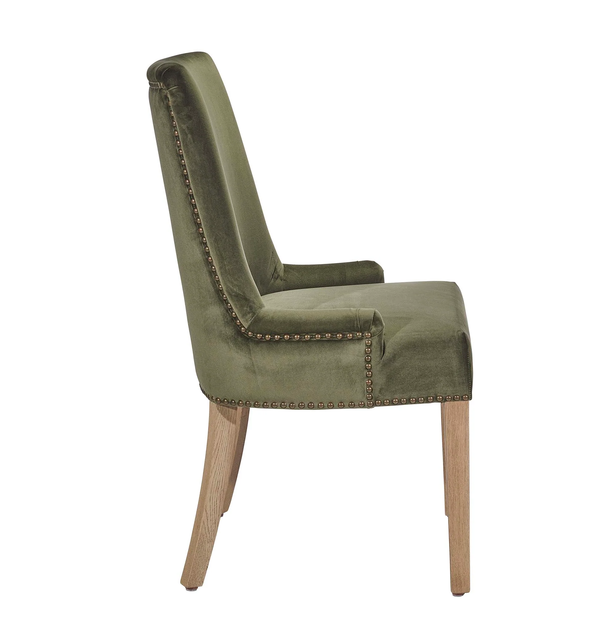 Hamilton Dining Chair - Olive Green Velvet - Image 9