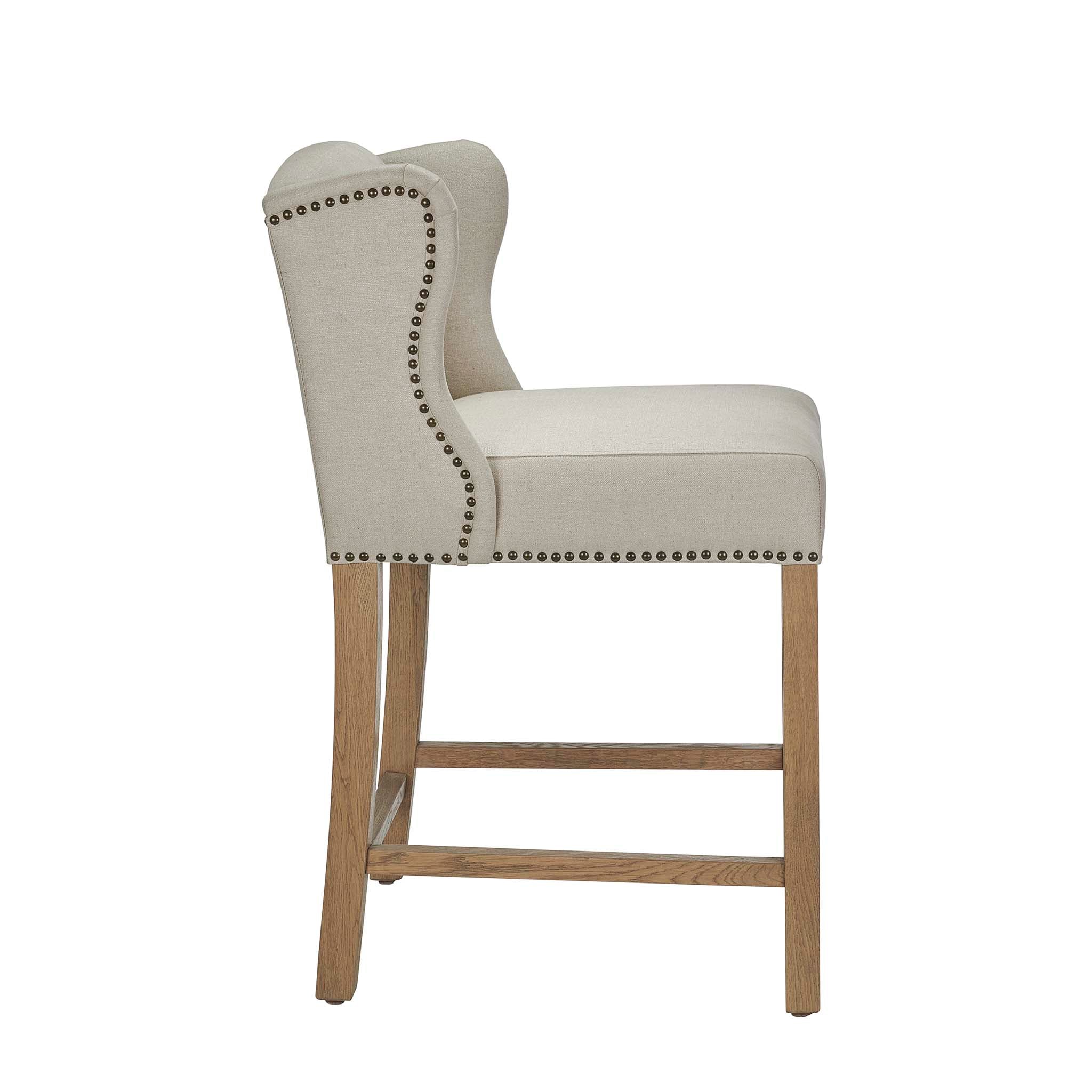 Kingsley Bar Stool - Oatmeal Linen - Image 8