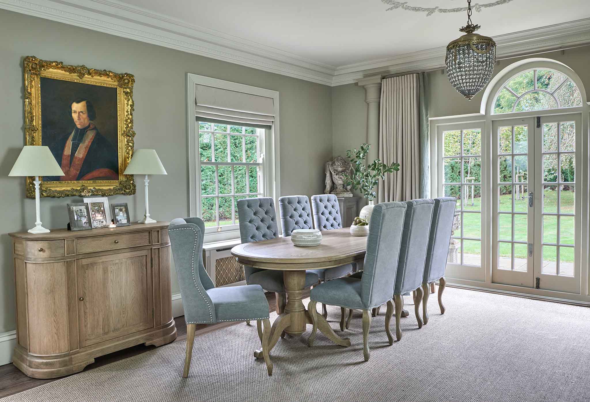 Kingsley Dining Chair Dove Grey Linen - Image 4