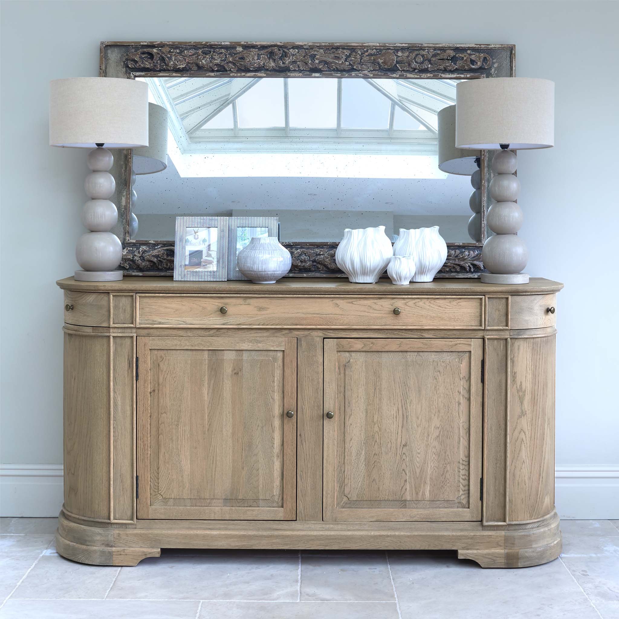 Large Belmont Weathered Oak Sideboard - Image 4