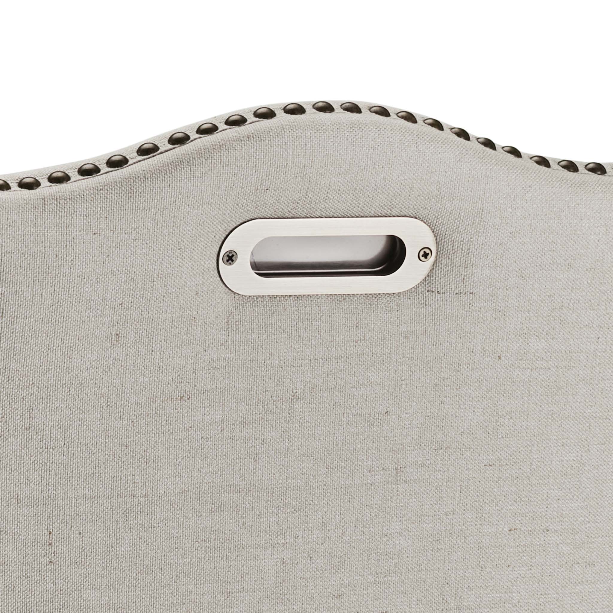 Portman Bar Stool - Oatmeal Linen - Image 5