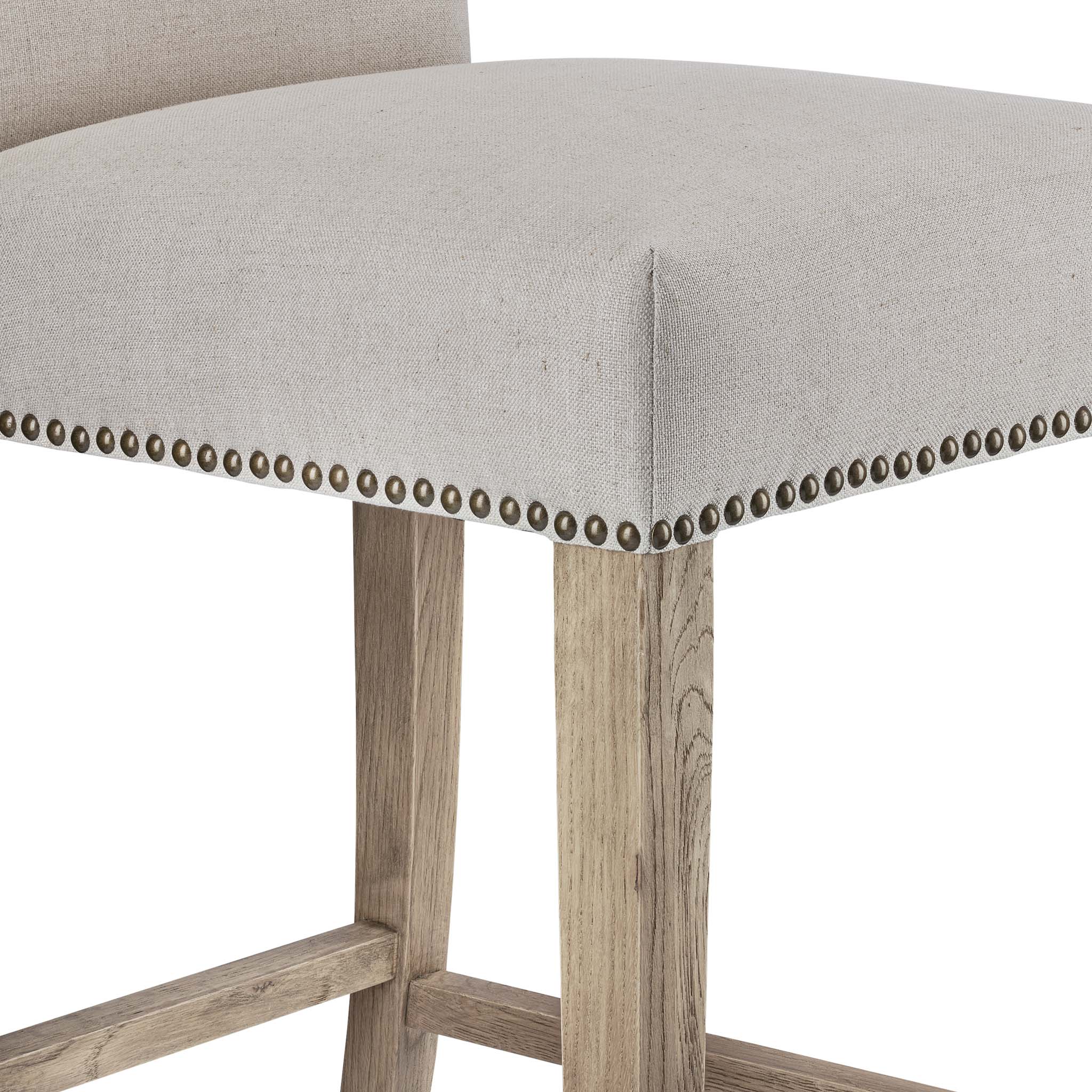 Portman Bar Stool - Oatmeal Linen - Image 8