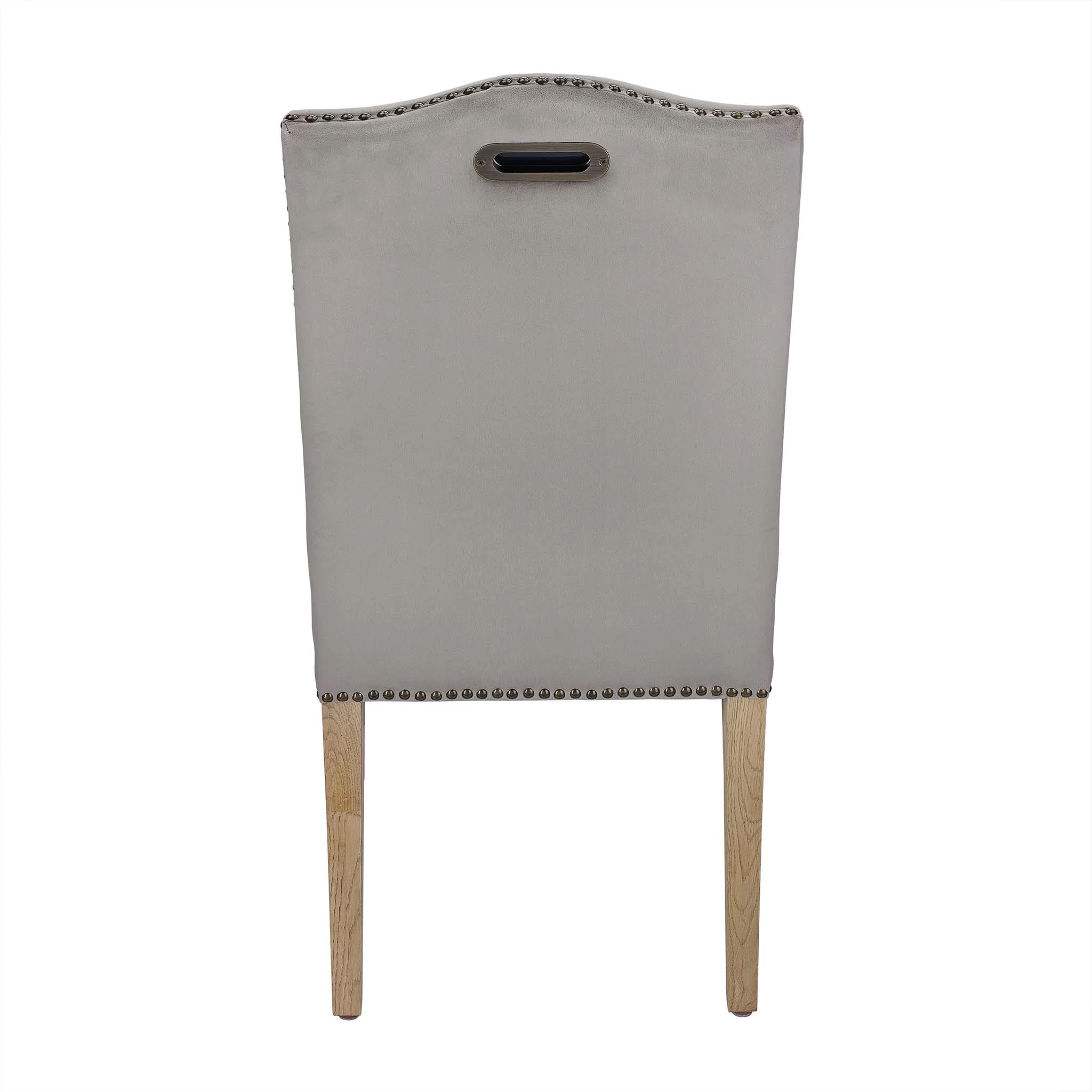 Portman Carver Dining Chair - Grey Velvet - Image 7