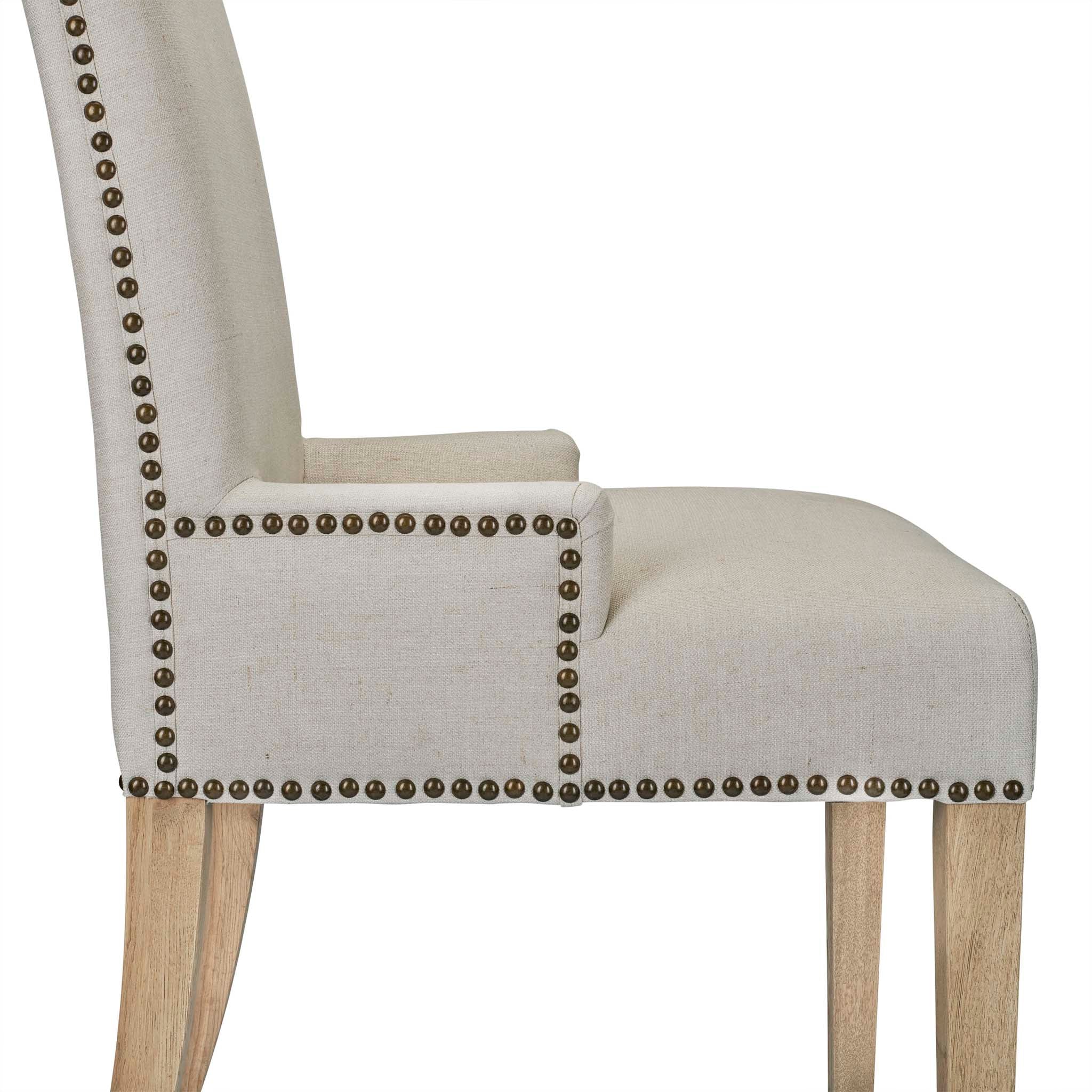 Portman Carver Dining Chair - Oatmeal Linen - Image 10