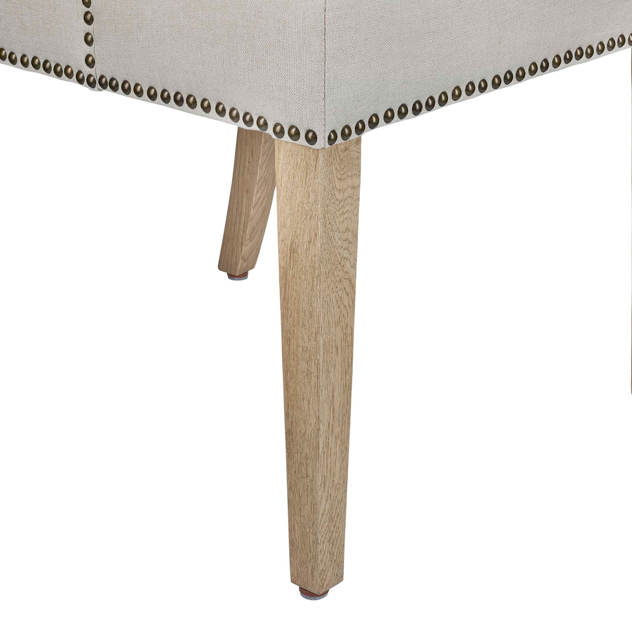 Portman Carver Dining Chair - Oatmeal Linen - Image 11