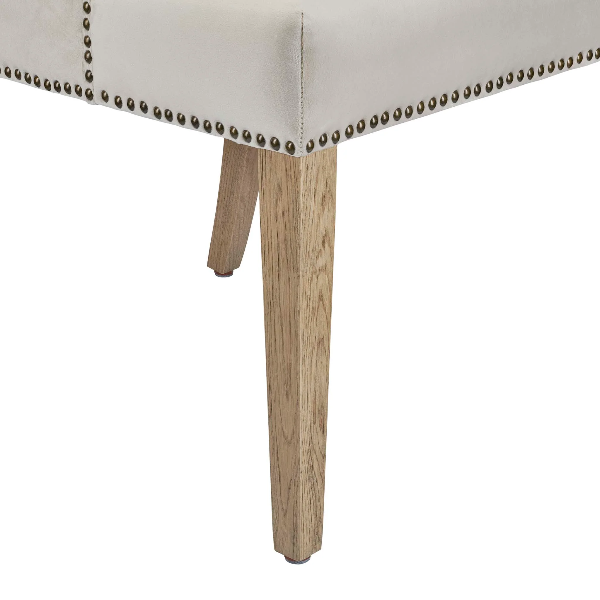 Portman Carver Dining Chair - Oatmeal Velvet - Image 12