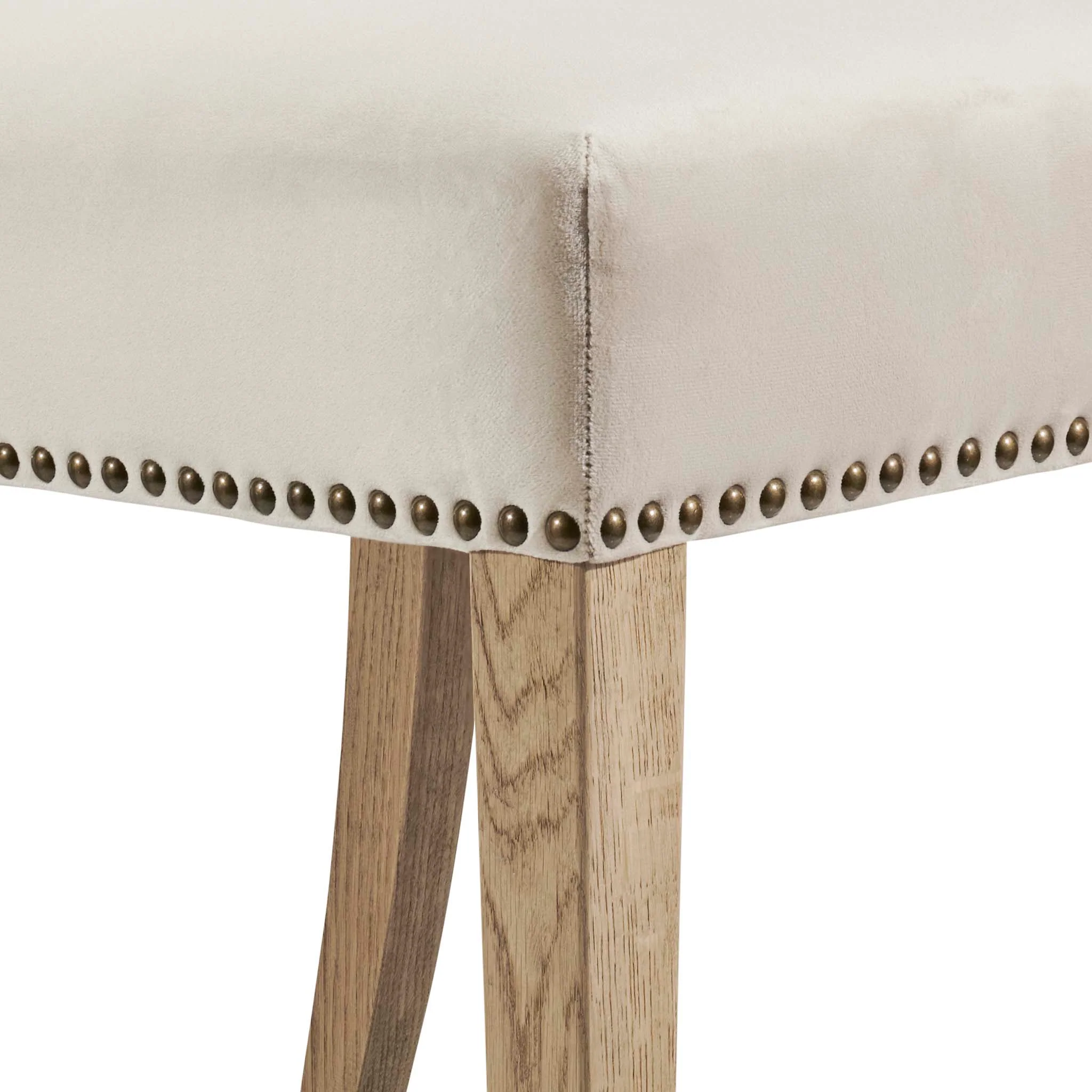 Portman Dining Chair - Oatmeal Velvet - Image 12
