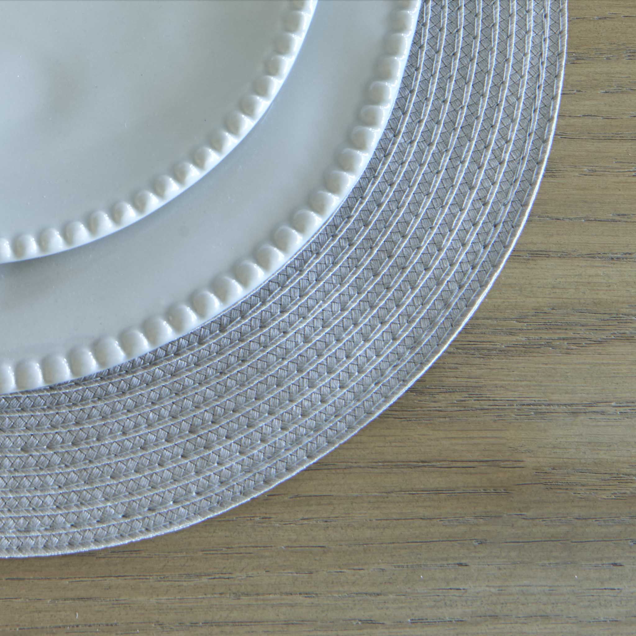 Ribbed Placemat Dove Grey - Image 3