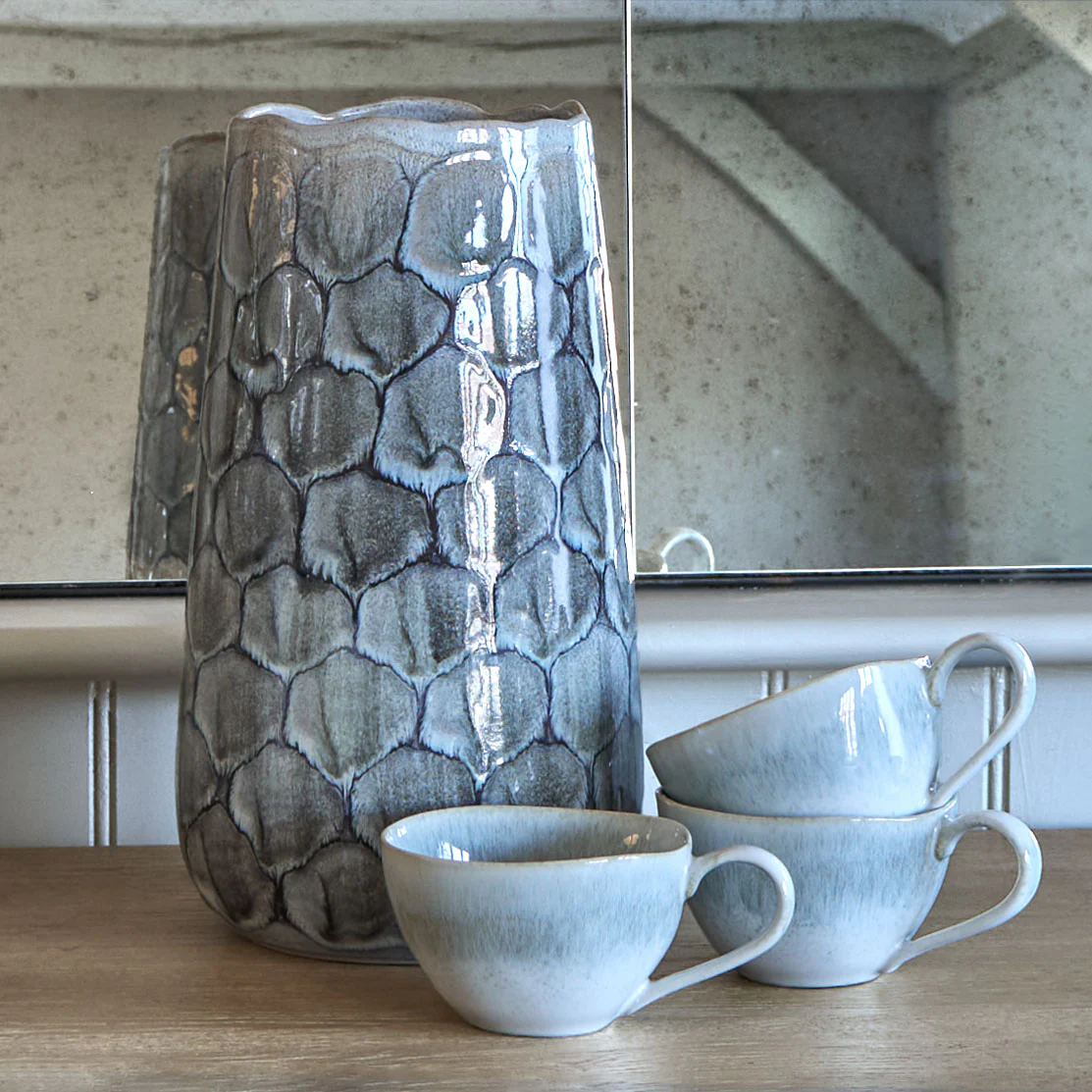 Tortoise Steel Effect Ceramic Vase - Image 2
